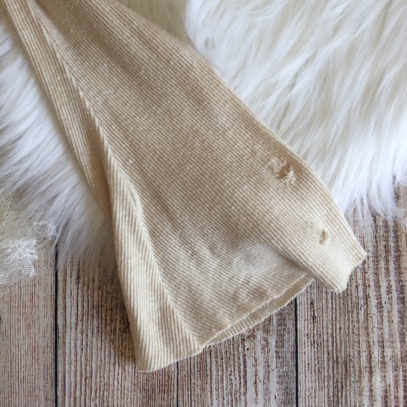 Free People | Distressed Asymmetrical Cream Blouse - Picture 4 of 7